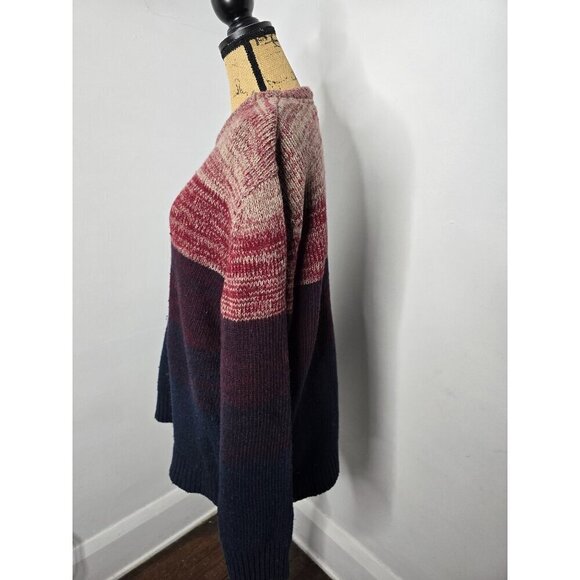 Colorful Space Dyed Stripes Oversized Cozy Sweater H&M LOGG - Picture 3 of 12